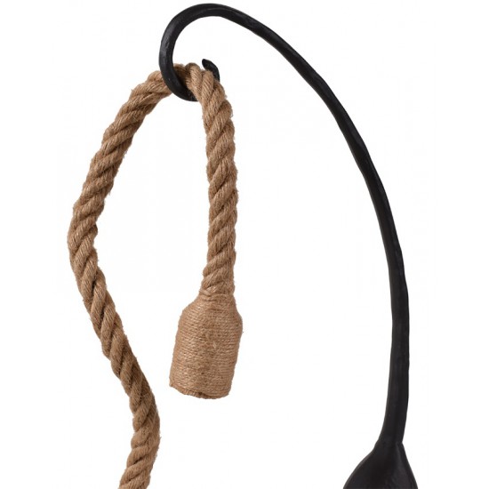 Hanglamp fitting aan touw naturel 300 cm lang