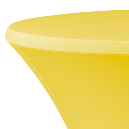 Statafelhoes samba rond met topcover geel