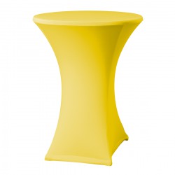 Statafelhoes samba rond met topcover geel