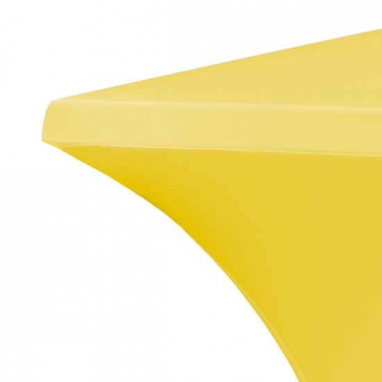 Statafelhoes vierkant rumba 80 x 80 cm geel
