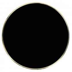 Tafelblad black siyah met messing rand