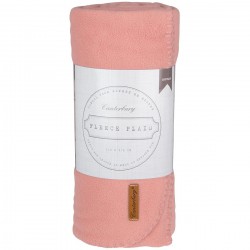 Fleece plaid 150 x 130 cm anti-pilling roze