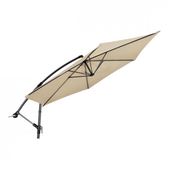Zweef parasol rond 3 meter gemini ecru
