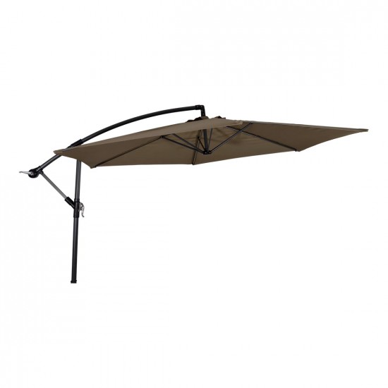 Zweef parasol rond 3 meter gemini taupe
